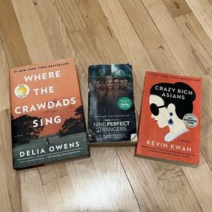 Set of three fiction books